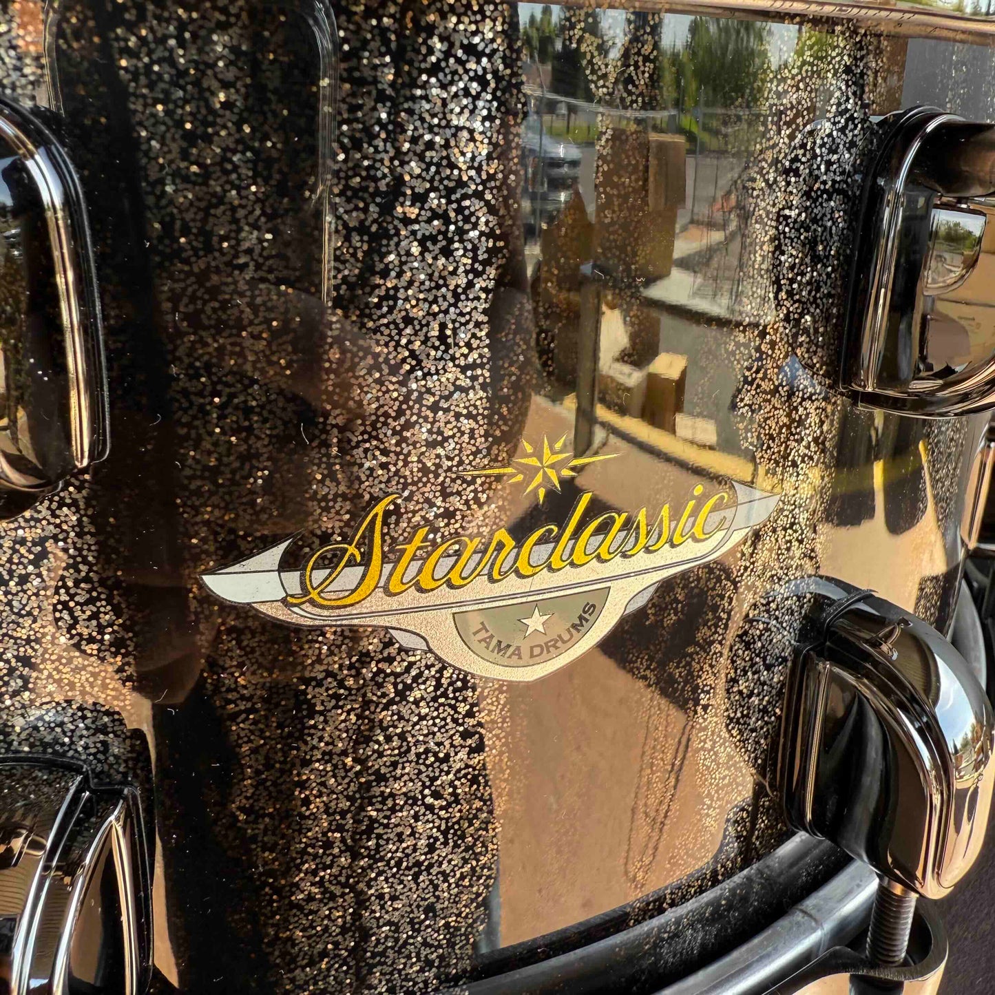 ~WOW!~ TAMA Starclassic Maple 6.5x14 Snare Drum in Black Clouds & Silver Linings Gloss Lacquer with Black Nickel Hardware