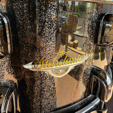 ~WOW!~ TAMA Starclassic Maple 6.5x14 Snare Drum in Black Clouds & Silver Linings Gloss Lacquer with Black Nickel Hardware