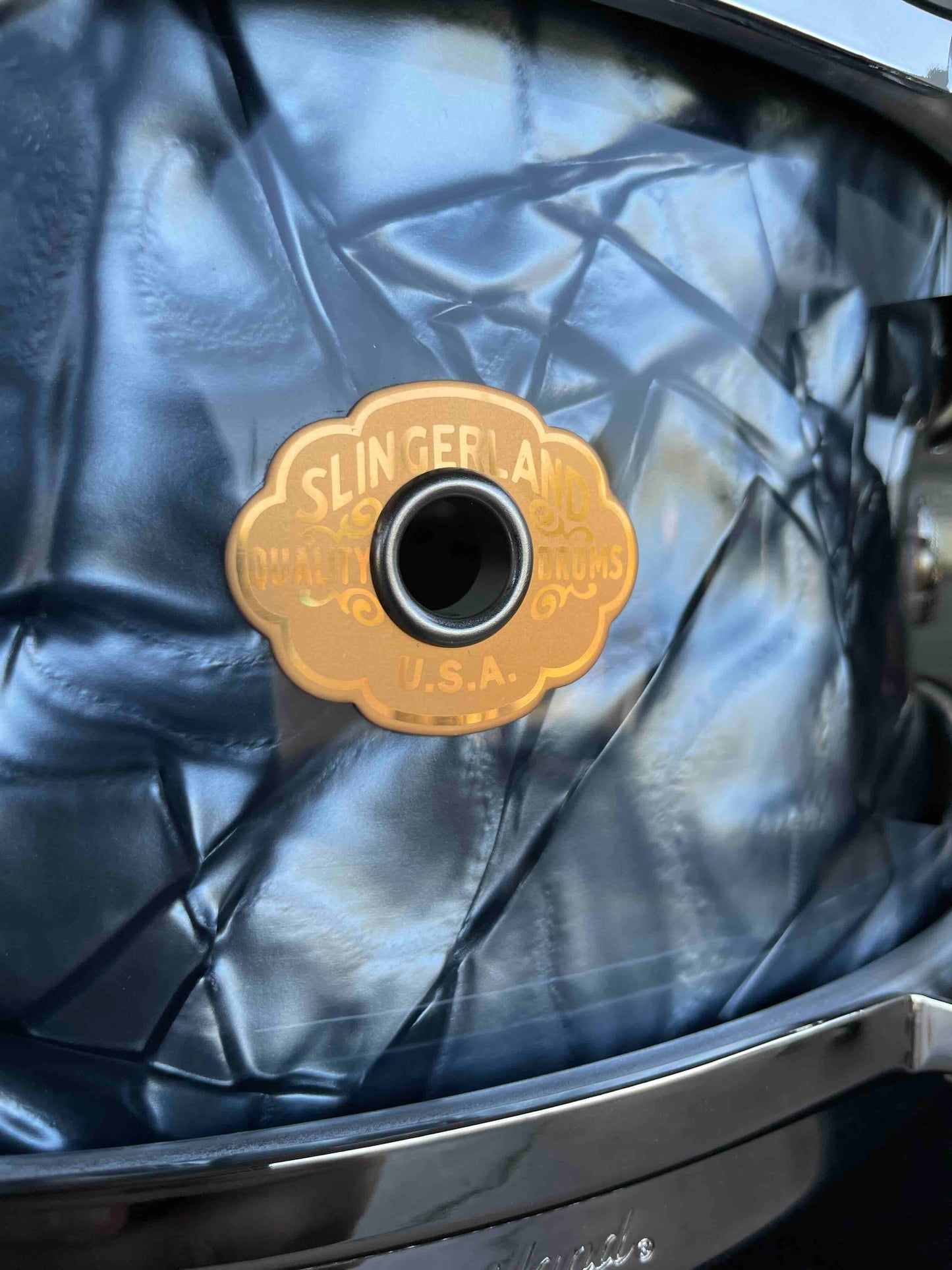 ~NEW~ Slingerland RadioKing Artist Series 5.5x14 Mahogany/Poplar Snare Drum in Black Diamond Pearl with Nickel Hardware