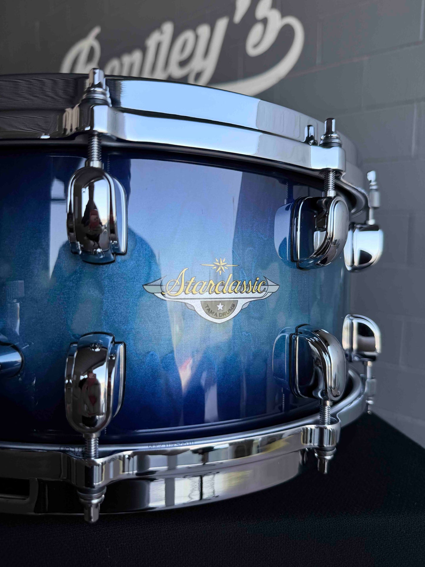 ~WOW!~ TAMA Starclassic Maple 6.5x14 Snare Drum in Molten Electric Blue Burst Lacquer w/ Chrome Hardware