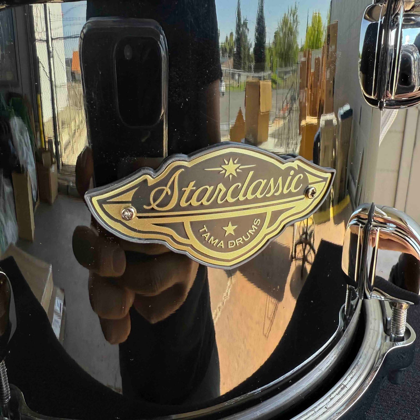TAMA Starclassic Walnut/Birch 7x8 Rack Tom in Piano Black Lacquer with Chrome Hardware