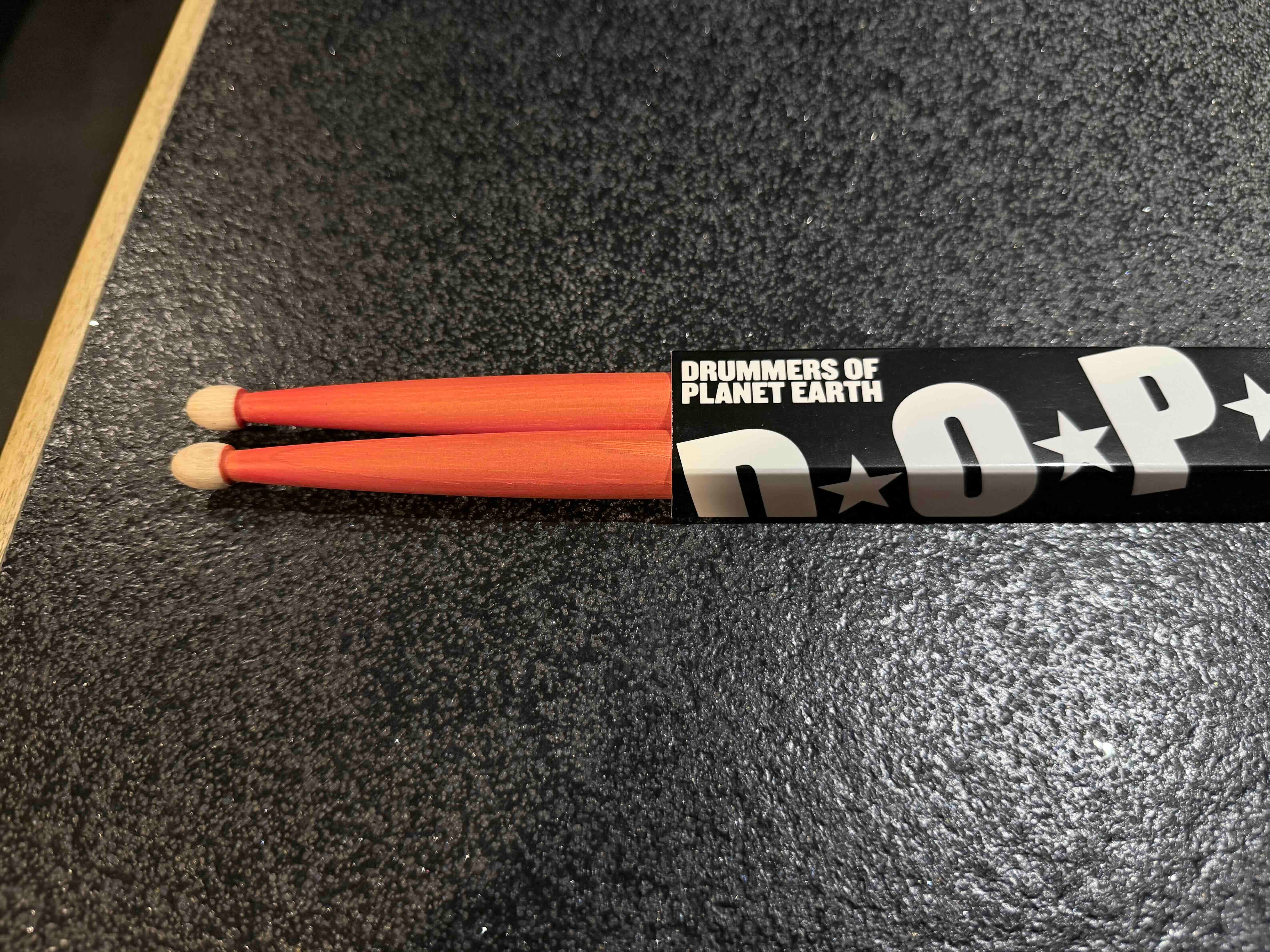 Dope Stickz Shock Drop Orange 5AX Acorn Tip Drum Sticks Pair