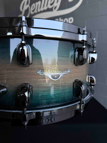 ~WOW!~ TAMA Starclassic Maple 6.5x14 Snare Drum in Emerald Pacific Walnut Burst w/ Black Nickel Hardware