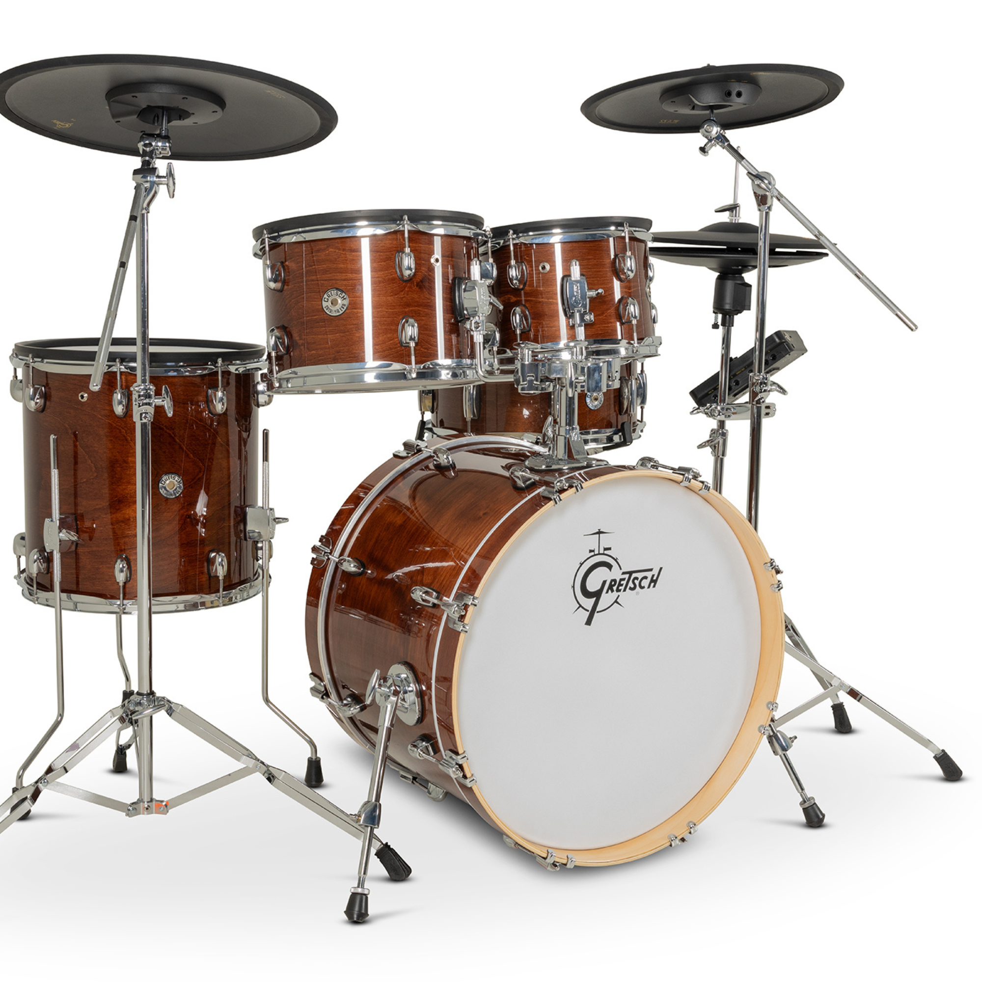 ~NEW!~ Gretsch CE-F405-WG Catalina EVO 5-Piece Electronic Drum Kit Set in Walnut Glaze Lacquer with Cymbals & Hardware (PRE-ORDER)
