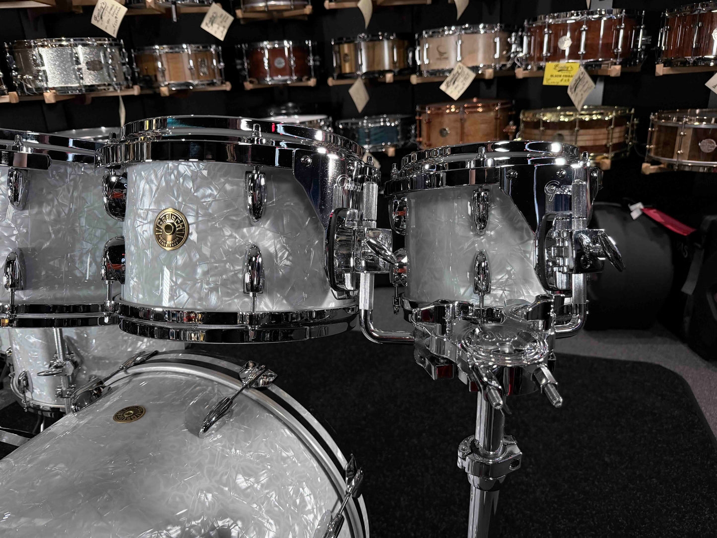 ~WOW!~ Gretsch USA Custom 6-Piece 8/10/12/14/16/20 Drum Kit Set in 60's Marine Pearl Nitron