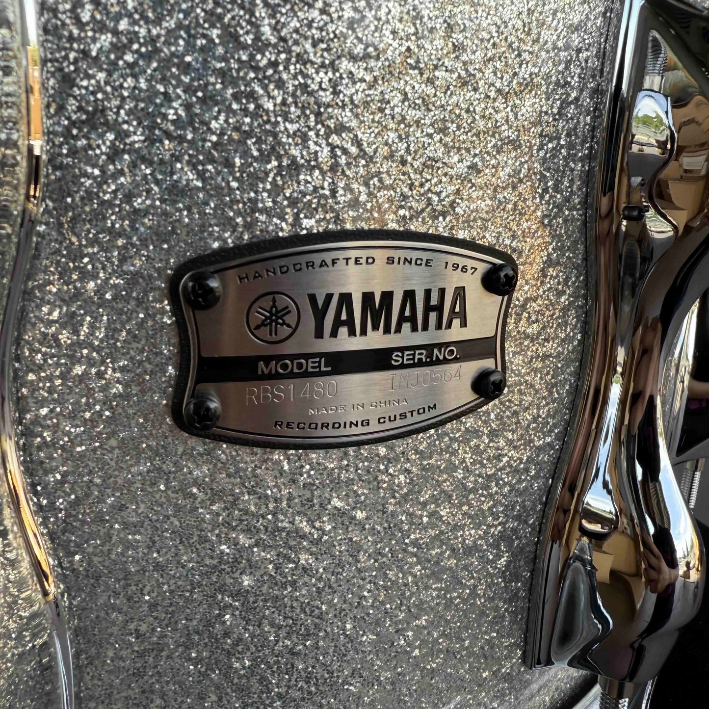 ~NEW!~ Yamaha Recording Custom 8x14 Snare Drum in Silver Sparkle Lacquer
