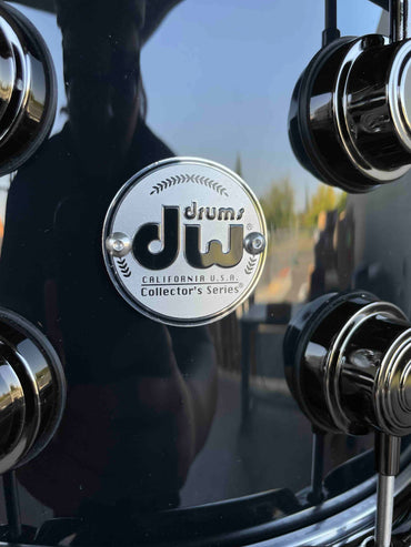 DW Collector's Series 333 Pure Maple 8x14 Snare Drum in Gloss Black FinishPly with Black Nickel Hardware
