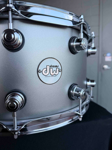 ~LIMITED EDITION~ DW Design Series 7x14 Snare Drum in Titanium Satin Lacquer *IN STOCK*