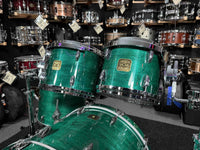 ~NEW!~ Gretsch USA Custom 4-Piece 10/12/16/22 Drum Kit Set in Caribbean Blue Gloss Lacquer with Square Badges