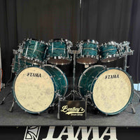 ~WOW!~ TAMA STAR Bubinga 10-Piece Double-Bass Drum Kit Set in Wild Sea Blue Bosse Gloss Lacquer with Dual Inlay