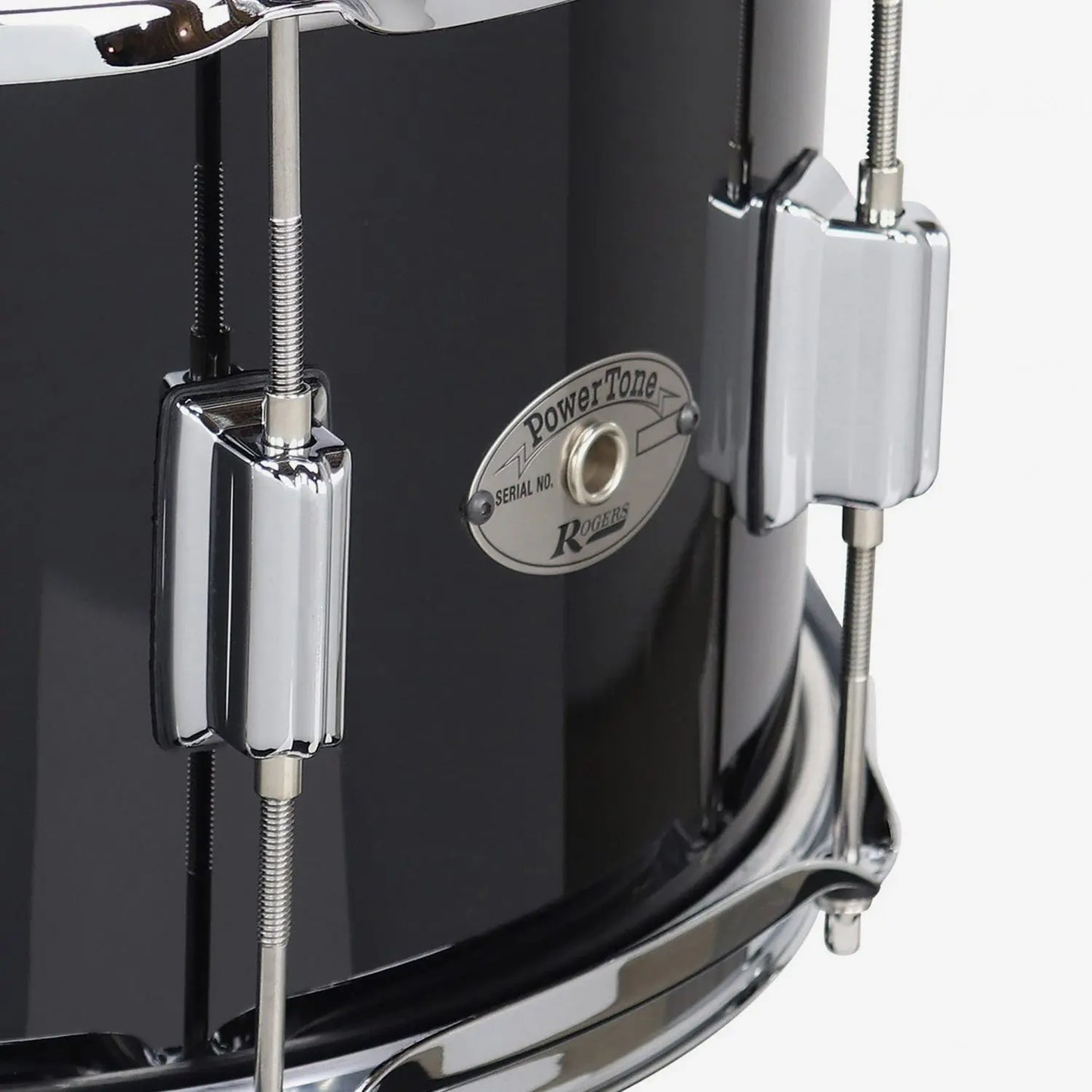 ~NEW!~ Rogers 28PB Powertone Series 8x14 Snare Drum in Piano Black Lacquer (SAVE $185!)