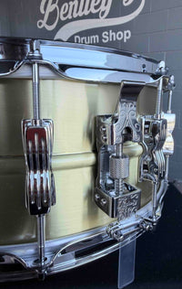 Ludwig Acro-Brass 6.5x14 Snare Drum with P86 Millennium Strainer Throw Off (Displayed at 2026 NAMM Show!)