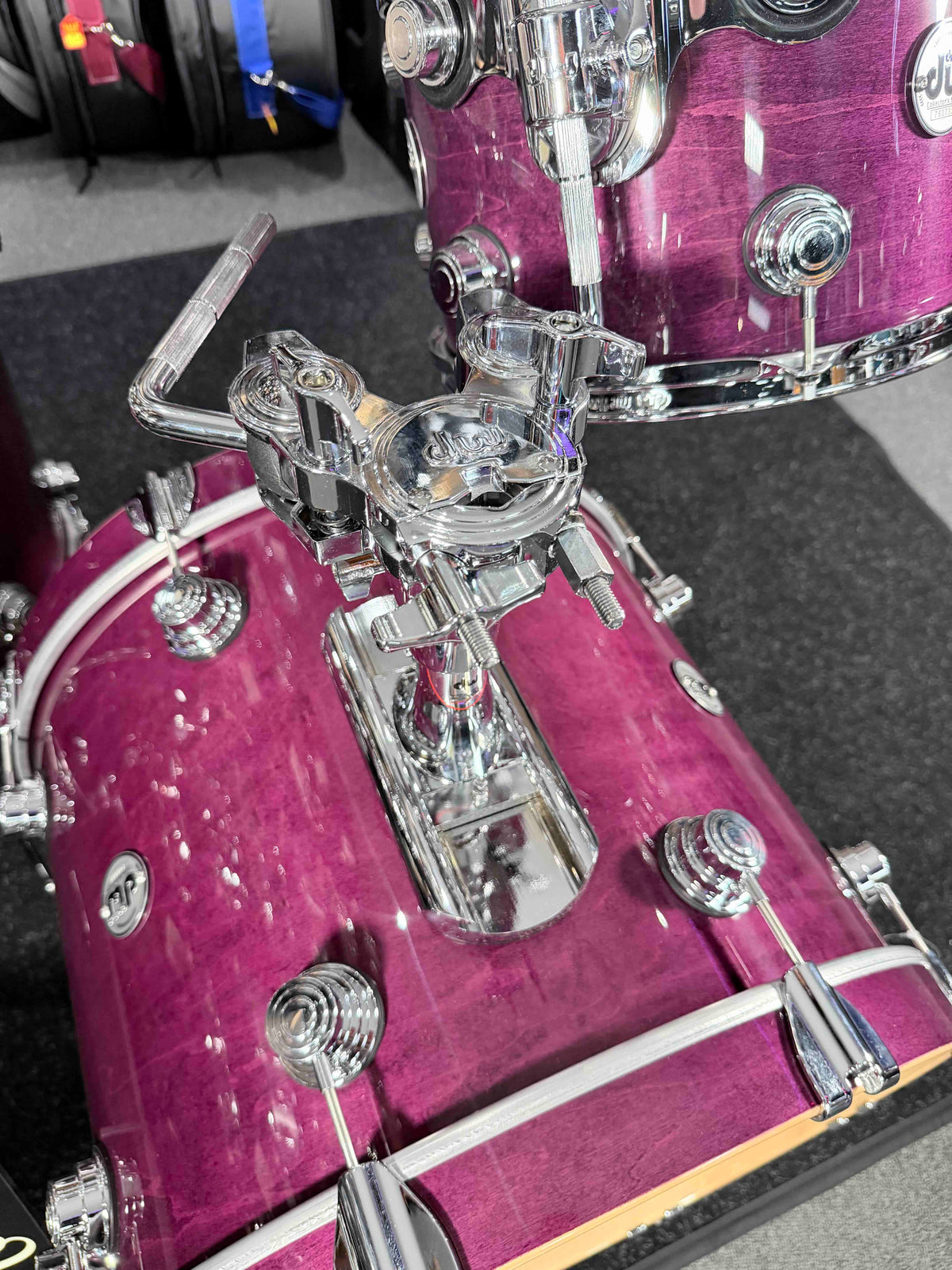 ~WOW!~ DW Collector's Series SSC Pure Maple 3-Piece 12/16/20 Drum Kit Set in Purple Stain Lacquer Specialty Gloss with Chrome Hardware