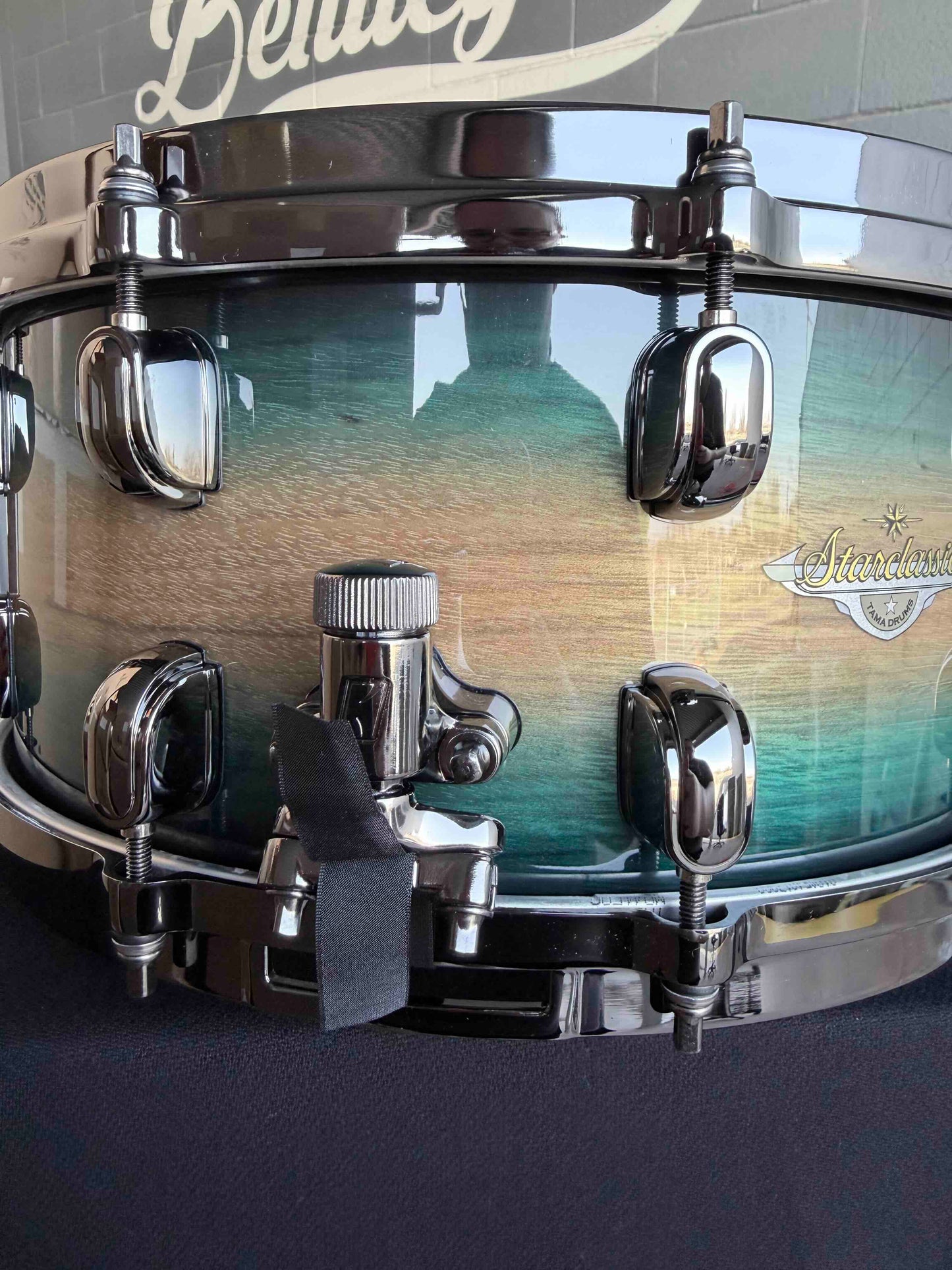 ~WOW!~ TAMA Starclassic Maple 6.5x14 Snare Drum in Emerald Pacific Walnut Burst w/ Black Nickel Hardware