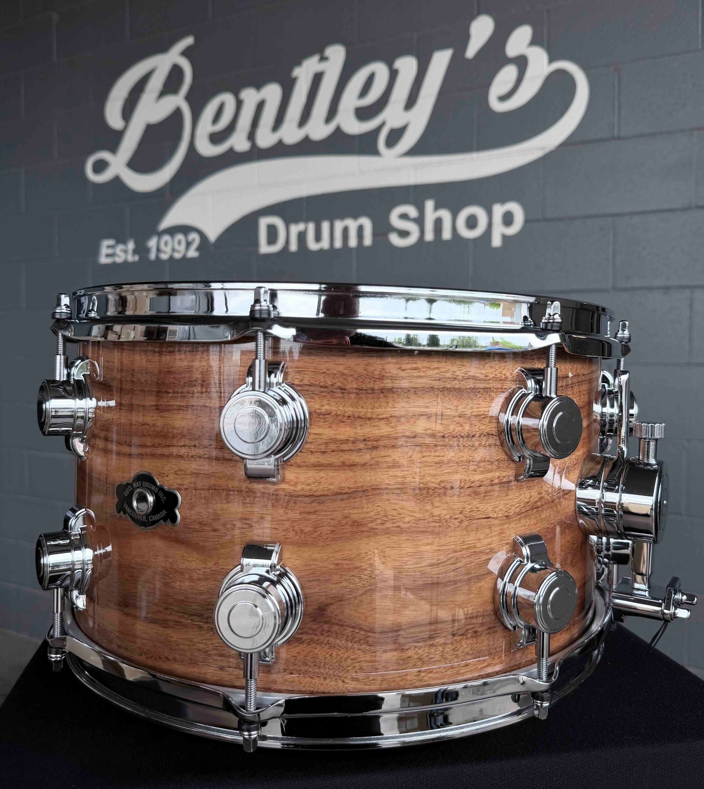 George Way Aristocrat Acacia 8x14 Snare Drum in Natural Gloss Lacquer