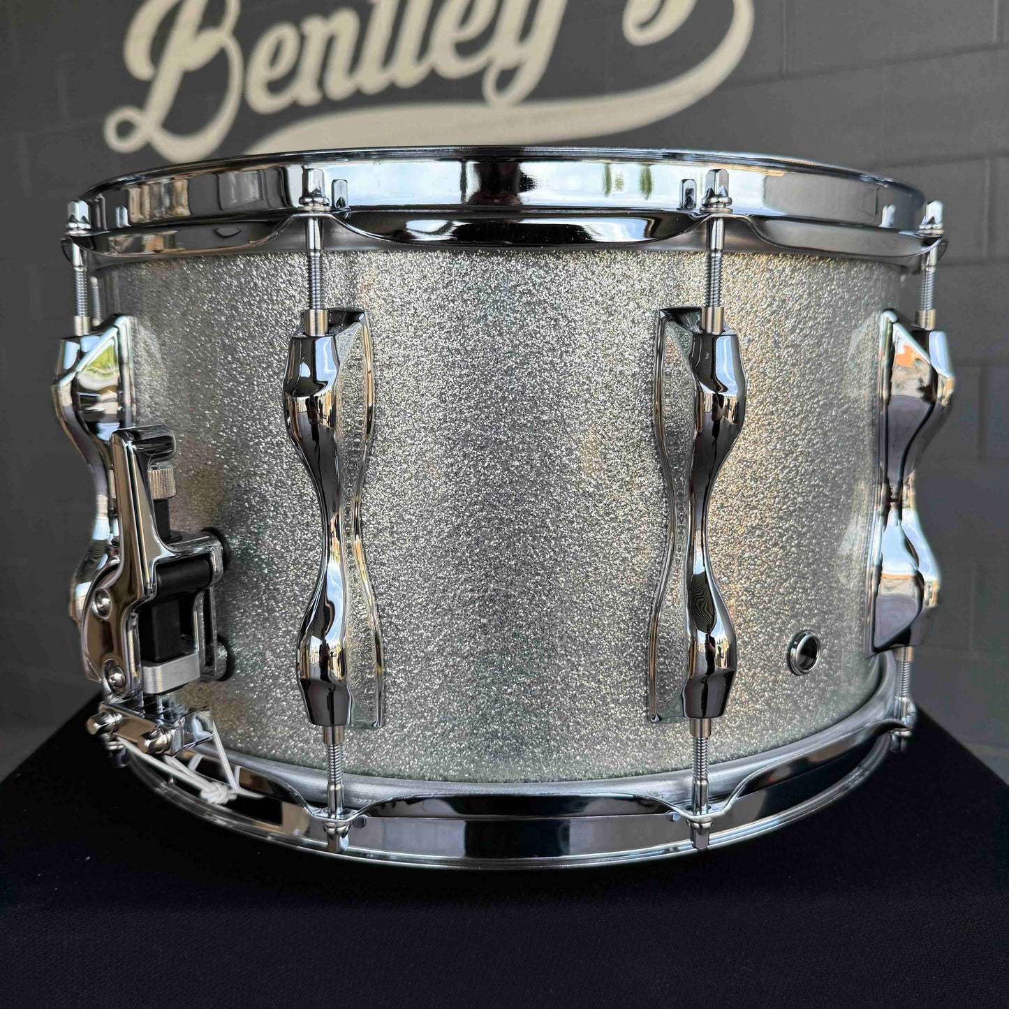 ~NEW!~ Yamaha Recording Custom 8x14 Snare Drum in Silver Sparkle Lacquer