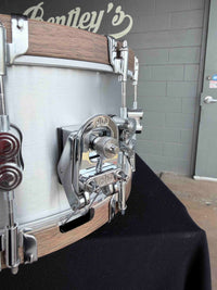 PDP PDSN6514CSAL Concept Select 3mm Aluminum 6.5x14" Snare Drum w/ Walnut Wood Hoops