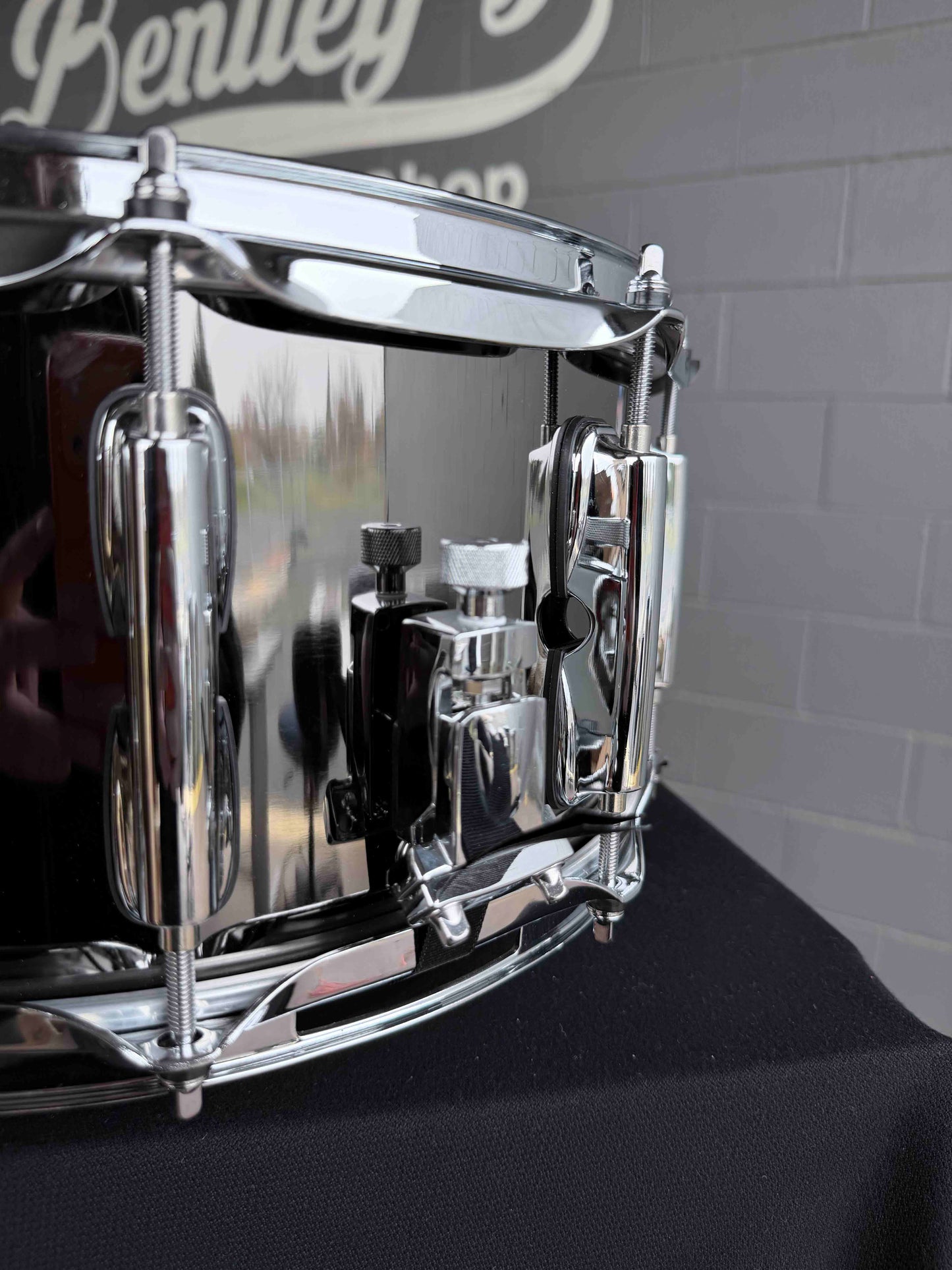 Caisse claire en acier nickelé noir Dixon PDSAN654GBS Gregg Bissonette Signature 6,5 x 14 po *EN STOCK*