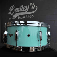 Tama STAR Walnut 8x14 Snare Drum in Grand Aqua Blue Lacquer (DH Rm 4)