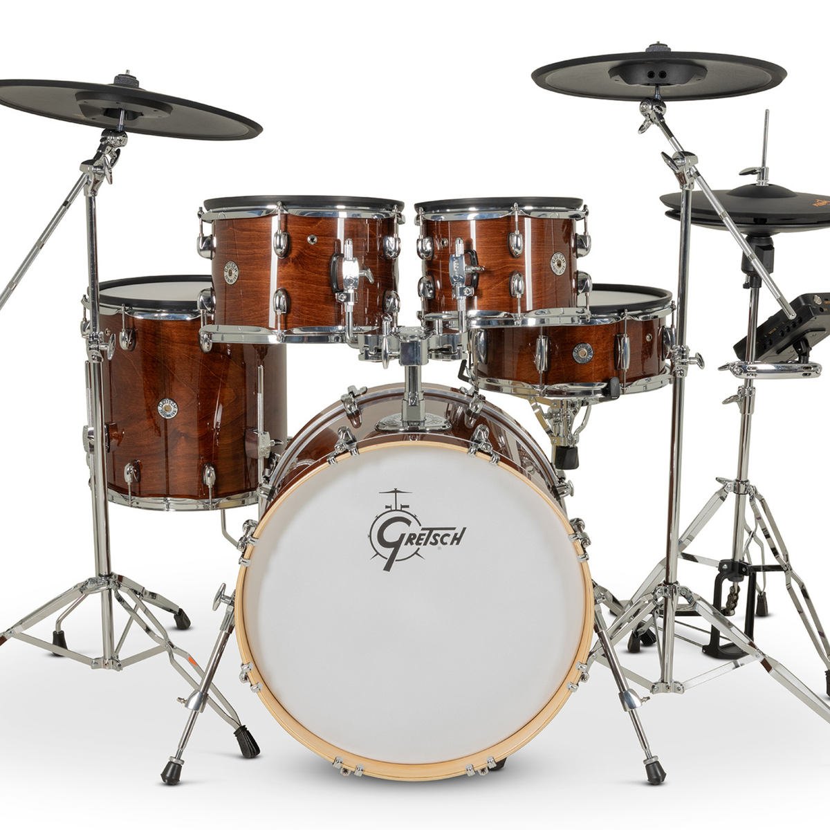 ~NEW!~ Gretsch CE-F405-WG Catalina EVO 5-Piece Electronic Drum Kit Set in Walnut Glaze Lacquer with Cymbals & Hardware (PRE-ORDER)