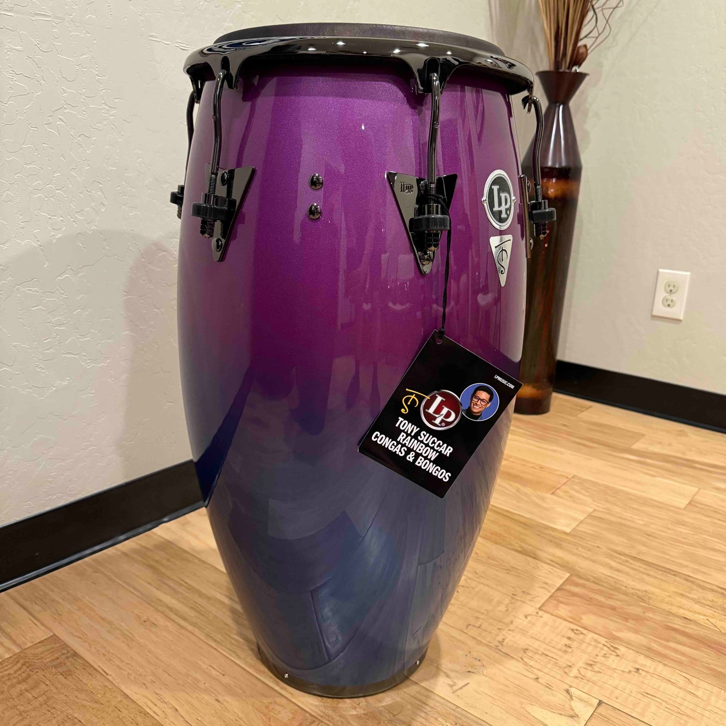 ~NEW!~ LP Latin Percussion LP552X-TS Tony Succar Signature 12-1/2" New Zealand Pine Tumbadora in Rainbow Lacquer with Black Nickel Hardware & Black Skyn Head