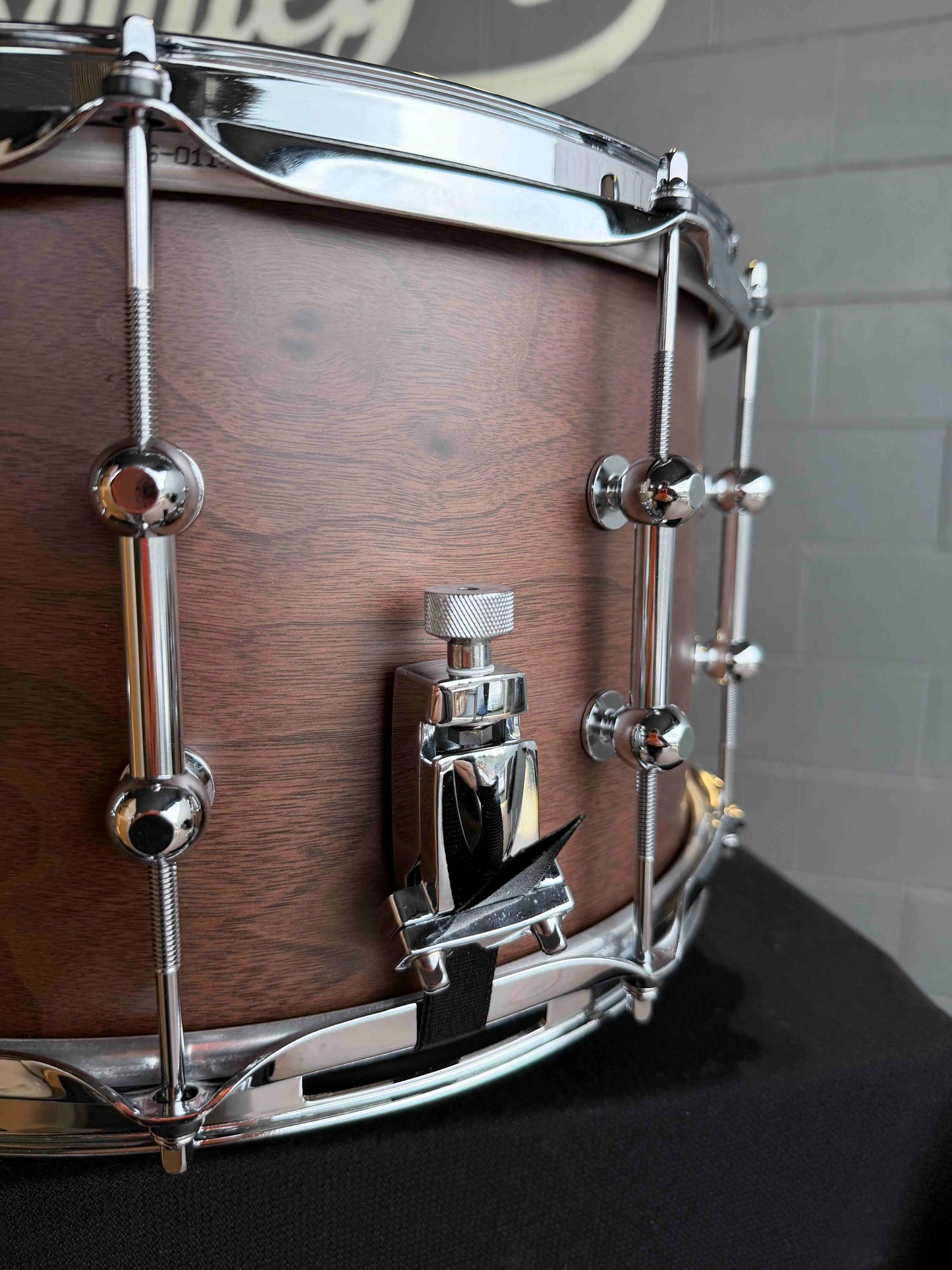~NEW~ Dixon Gregg Bissonette 'Big Bud' Signature 8x14 Walnut Snare Drum in Natural Satin