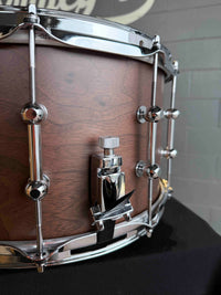 ~NEW~ Dixon Gregg Bissonette 'Big Bud' Signature 8x14 Walnut Snare Drum in Natural Satin