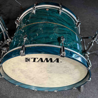 ~WOW!~ TAMA STAR Bubinga 10-Piece Double-Bass Drum Kit Set in Wild Sea Blue Bosse Gloss Lacquer with Dual Inlay