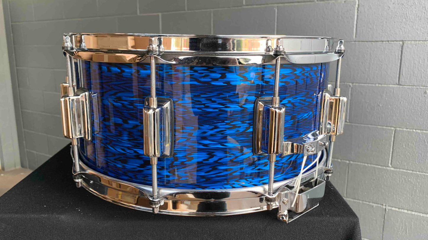 Rogers Custom-Built 6.5x14 Dyna-Sonic Snare Drum in Blue Onyx