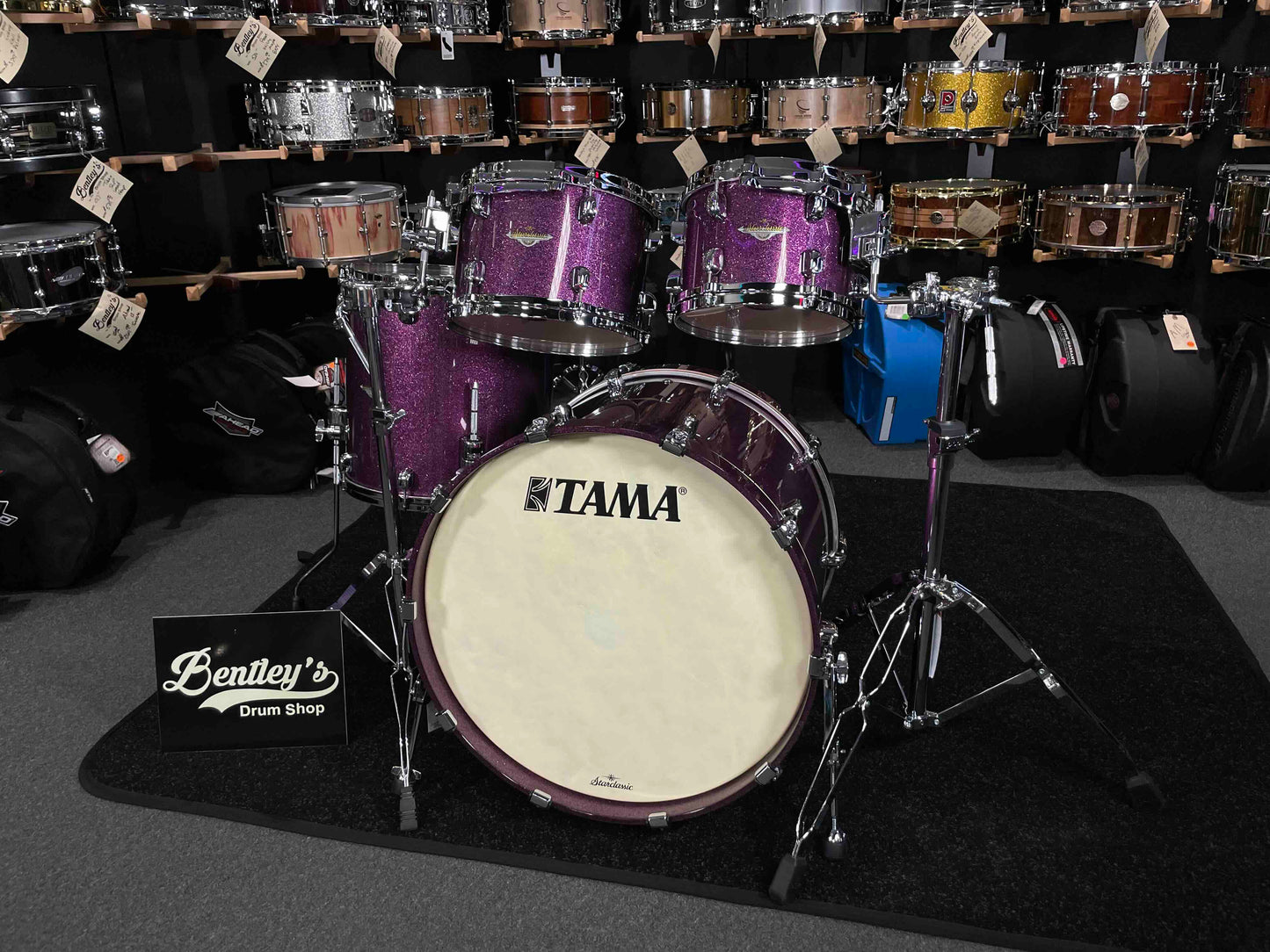 ~NEW~ TAMA MA42TZSDPP Starclassic Maple 4-Piece 10/12/16/22 Drum Kit Set in Deeper Purple Sparkle Lacquer w/ Chrome Hardware