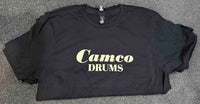 ~NEW!~ Camco Drums T-Shirt with Creme Font in Navy Blue, Dark Chocolate and Black