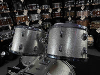 ~WOW!~ Vintage Mid-1970's Slingerland 3-ply Maple 4-Piece 13/14/18/24 Drum Kit Set in Silver Sparkle