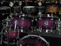 Mapex Saturn VI Maple/Walnut Hybrid Fusion 4-Piece 10/12/14/20 Drum Kit Set in Royal Purple Burst Gloss Lacquer (Displayed at 2026 NAMM Show!)