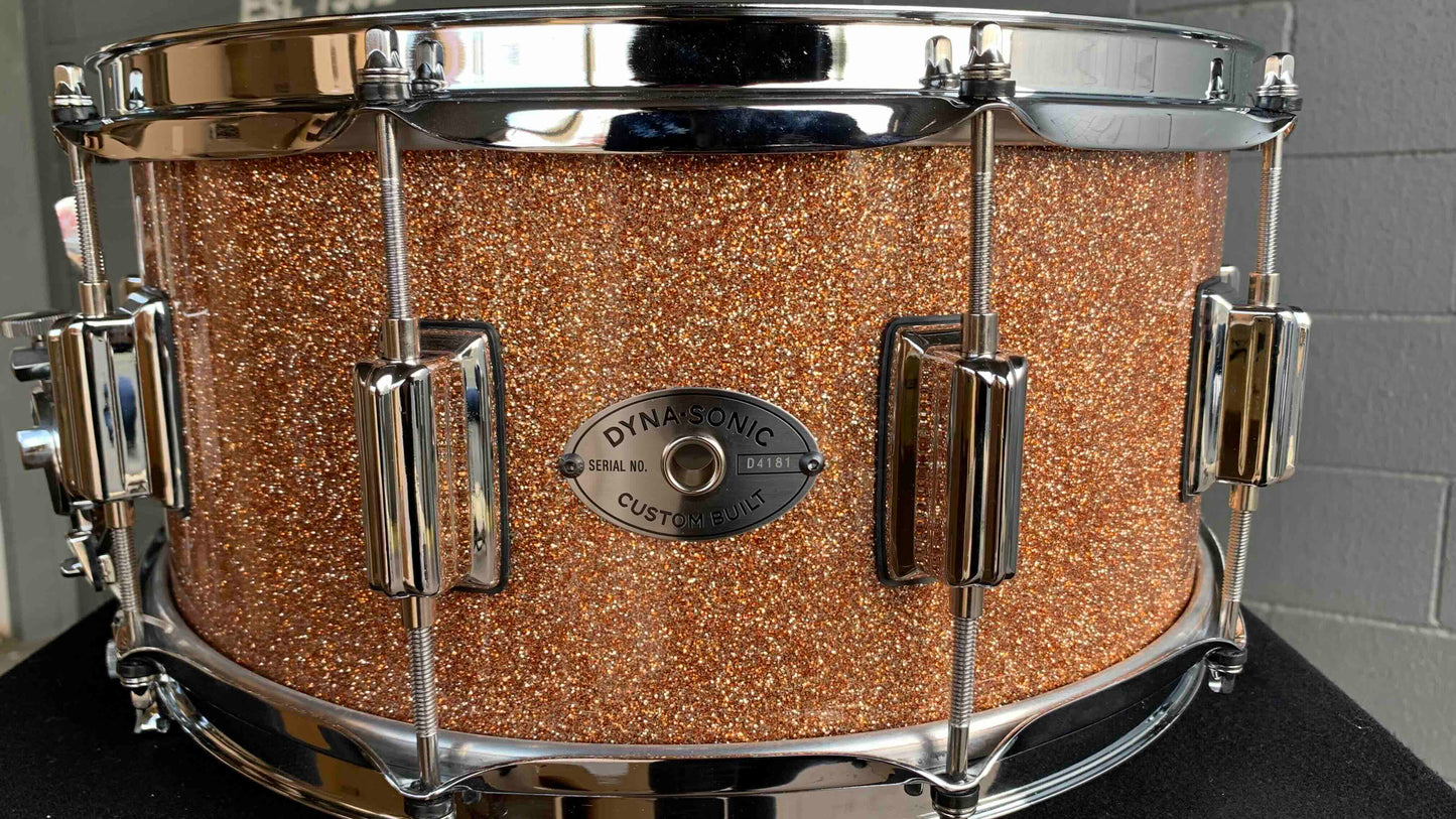 ~LIMITED EDITION~ Rogers Custom-Built 6.5x14 Dyna-Sonic Snare Drum in Champagne Sparkle Lacquer