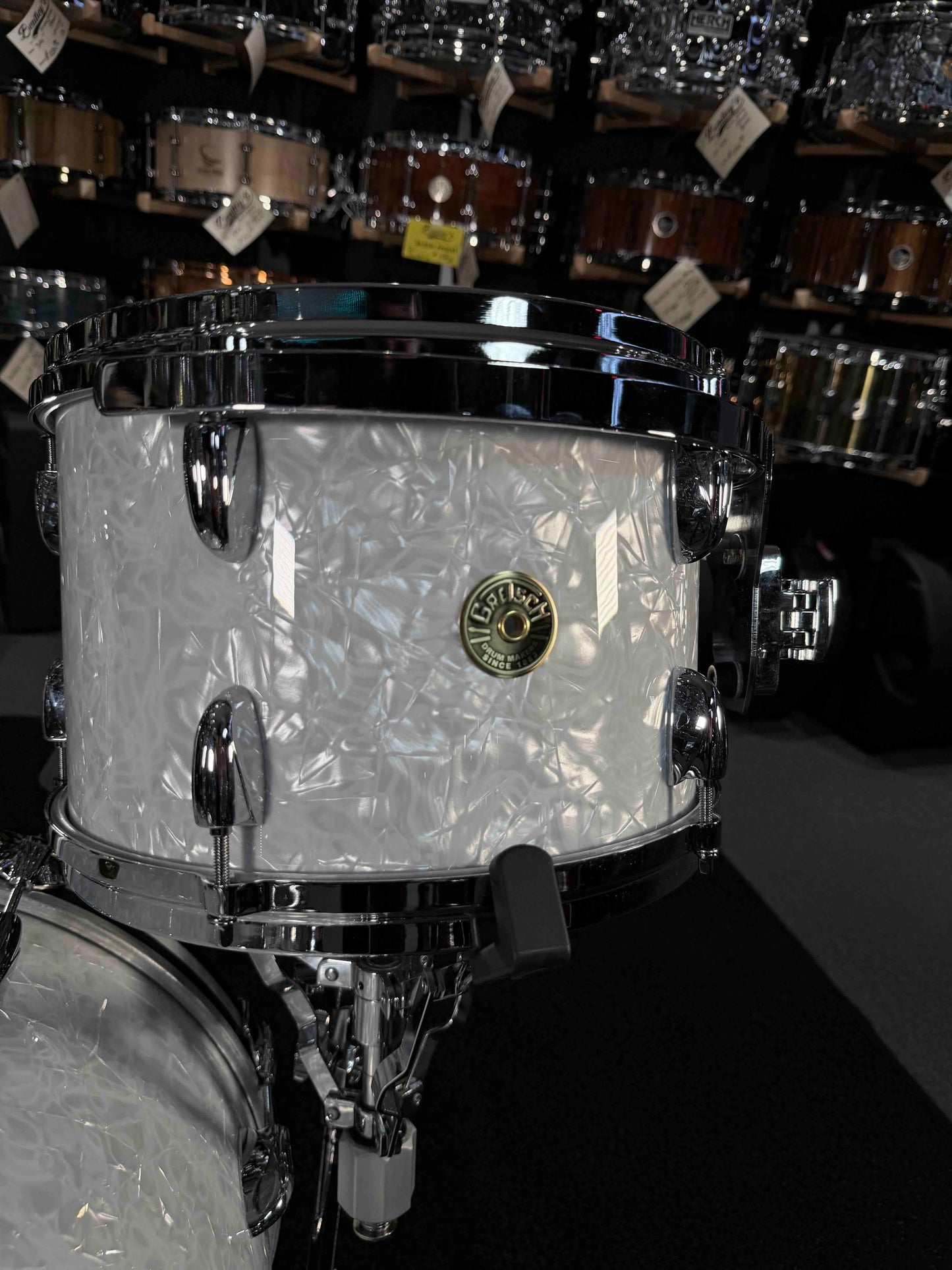 Gretsch USA Custom 3-Piece 12/14/18 Bop Drum Kit Set in 60's Marine Pearl Nitron