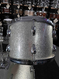 ~WOW!~ Vintage Mid-1970's Slingerland 3-ply Maple 4-Piece 13/14/18/24 Drum Kit Set in Silver Sparkle