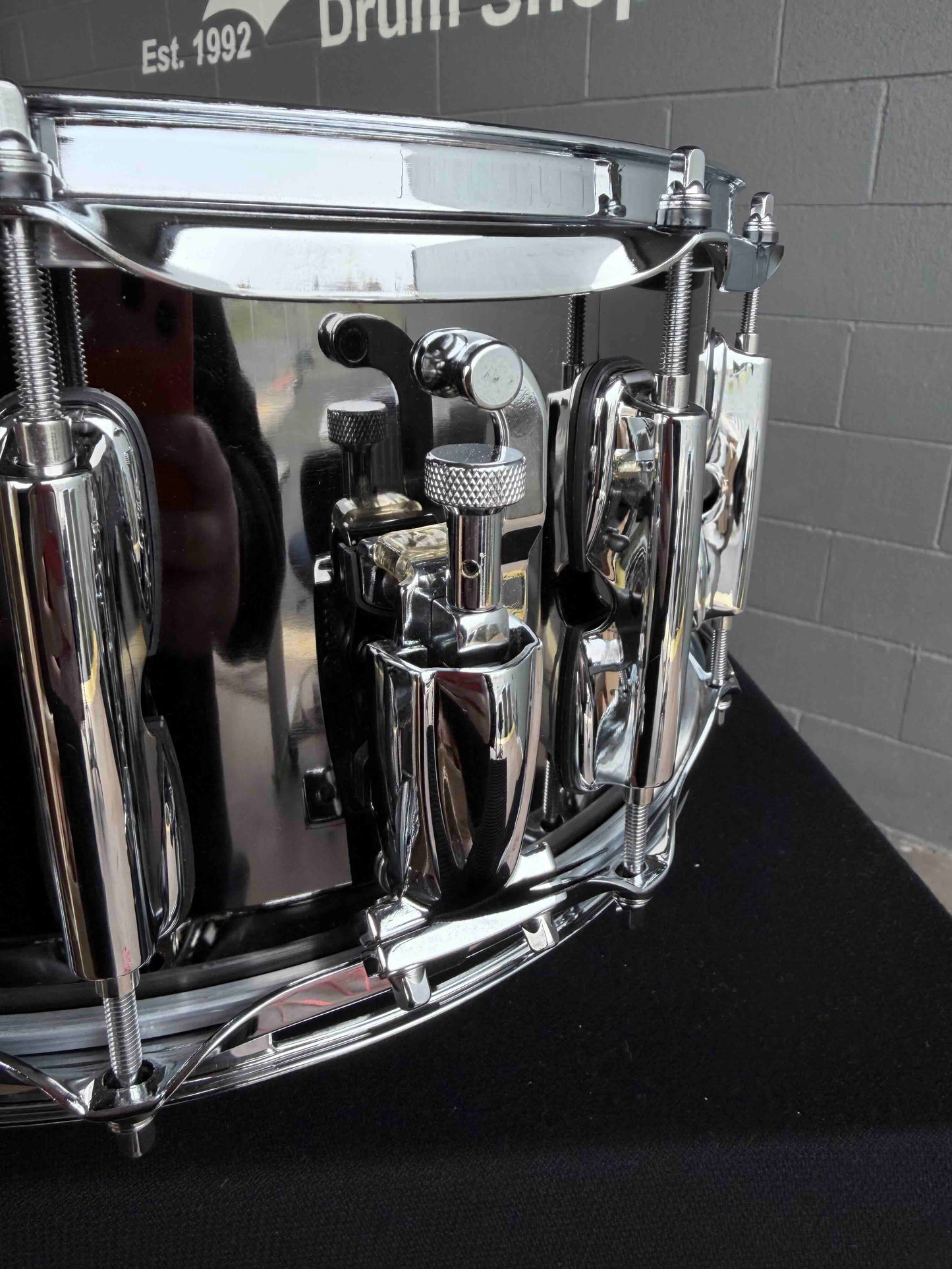 Caisse claire en acier nickelé noir Dixon PDSAN654GBS Gregg Bissonette Signature 6,5 x 14 po *EN STOCK*