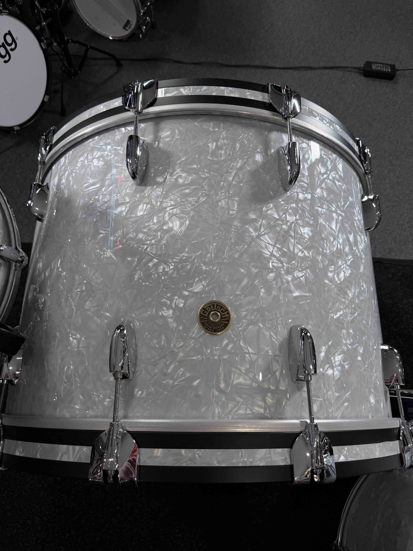 ~WOW!~ Gretsch USA Custom 4-Piece 13/16/18/24 Drum Kit Set in 60's Marine Pearl Nitron