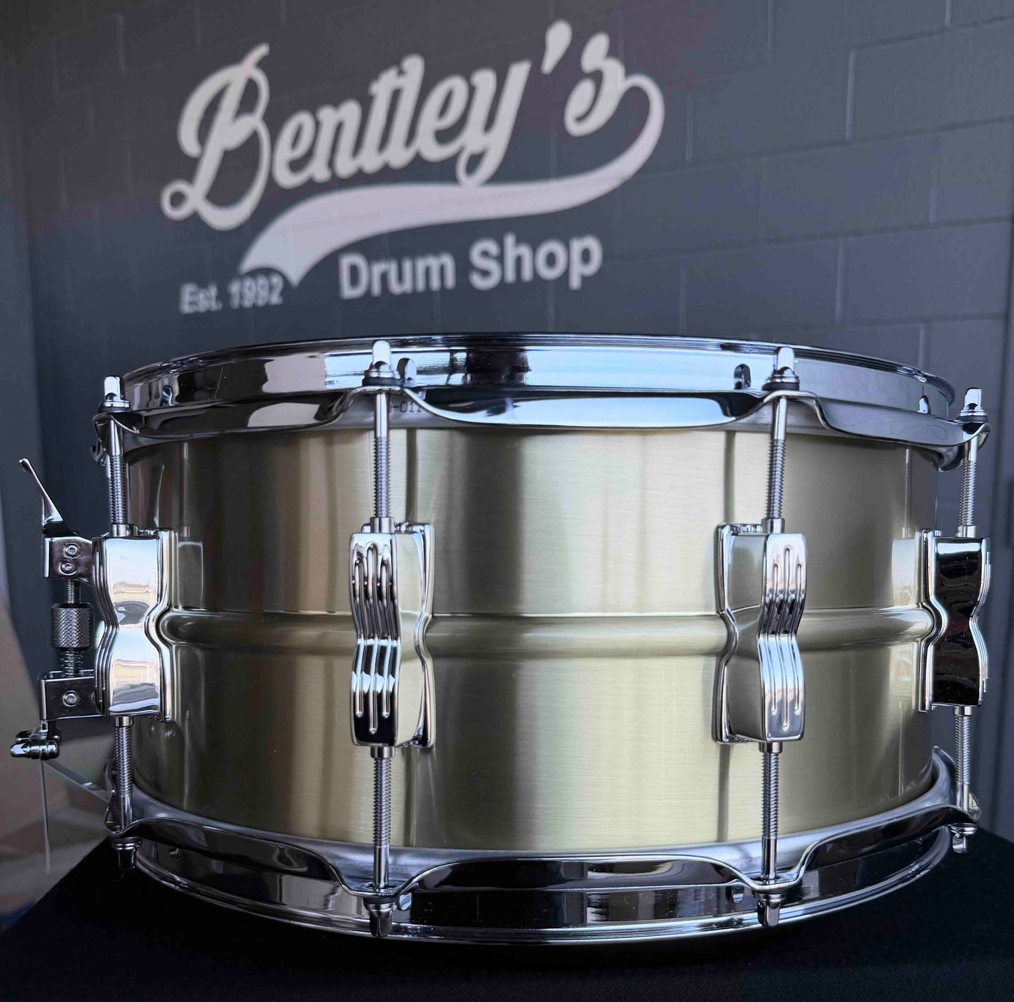 Ludwig Acro-Brass 6.5x14 Snare Drum with P86 Millennium Strainer Throw Off (Displayed at 2026 NAMM Show!)