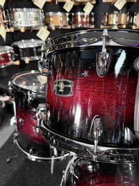 ~NEW~ Yamaha Live Custom Hybrid Oak 4-Piece 10/12/16/22 Drum Kit Set in UZU Magma Sunburst with Black Nickel Hardware