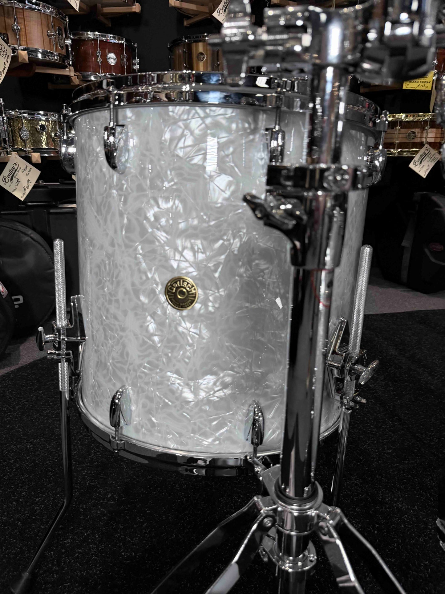 Gretsch USA Custom 5-Piece 8/10/12/16/20 Drum Kit Set in 60's Marine Pearl Nitron