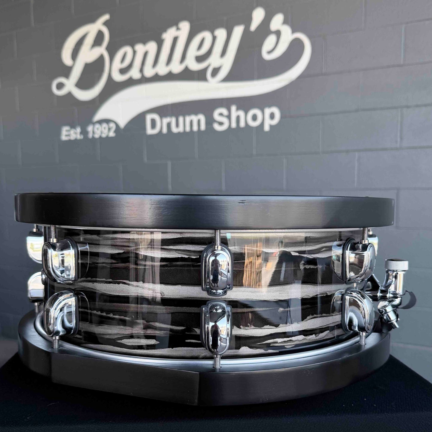 ~LIMITED EDITION~ Tama S.L.P Studio Maple 5.5x14 Snare Drum in Charcoal Oyster w/ Gloss Black Wood Hoops