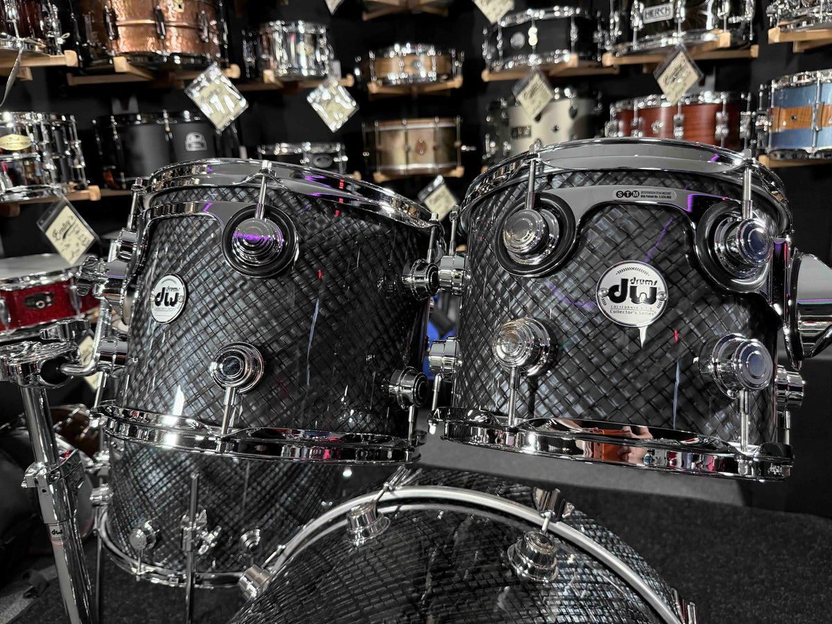 ~WOW!~ DW Collector's Series SSC Pure Maple 4-Piece 10/12/16/22 Drum Kit Set in Grey Crystal FinishPly with Chrome Hardware
