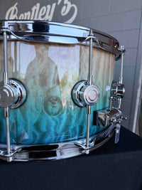 ~WOW!~ DW Collector's Series 333 Pure Maple 7x14 Snare Drum in Malibu Fade over Exotic Super Quilted Maple with Chrome Hardware