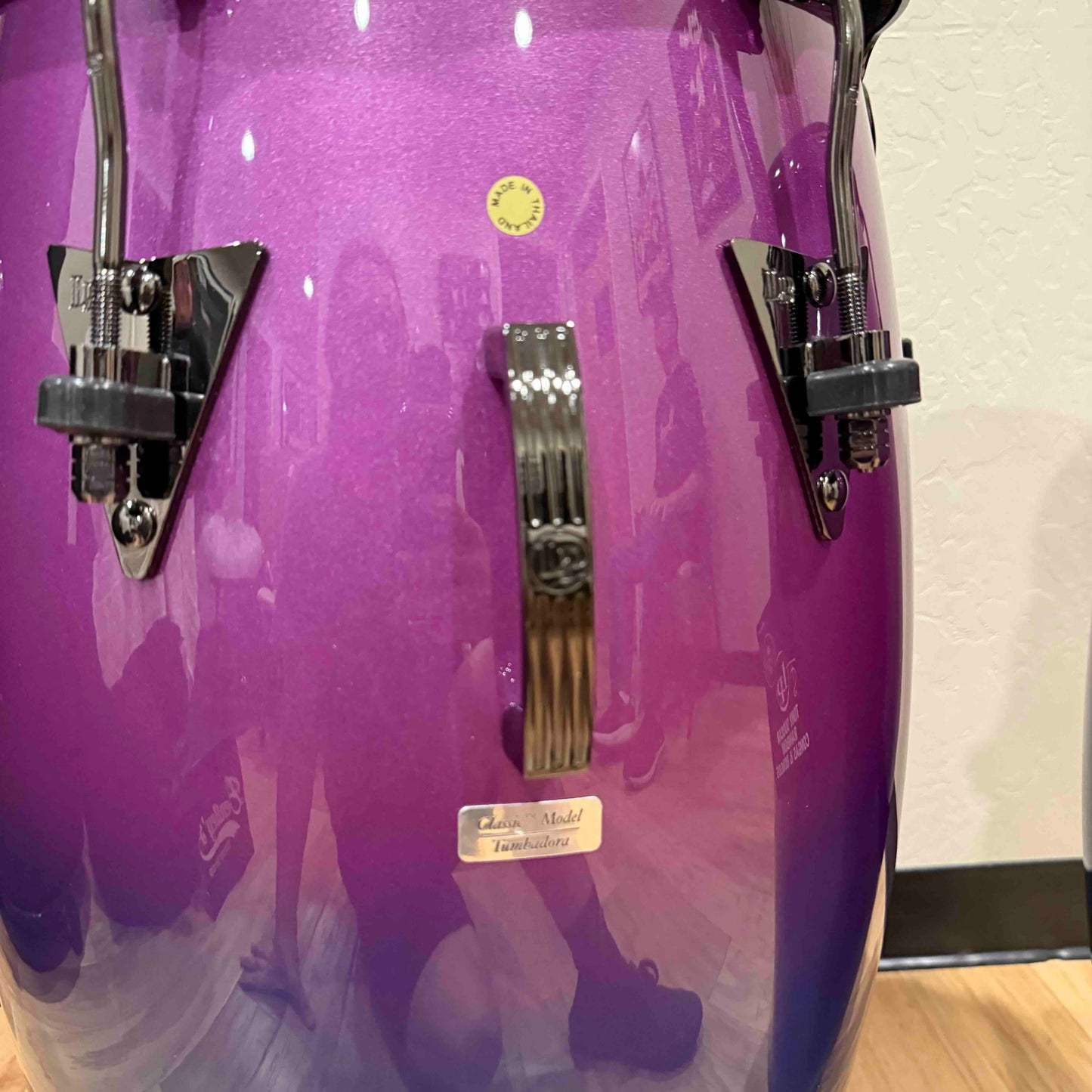 ~NEW!~ LP Latin Percussion Tony Succar Signature New Zealand Pine Conga & Tumbadora Pair in Rainbow Lacquer with Black Nickel Hardware & Black Skyn Heads