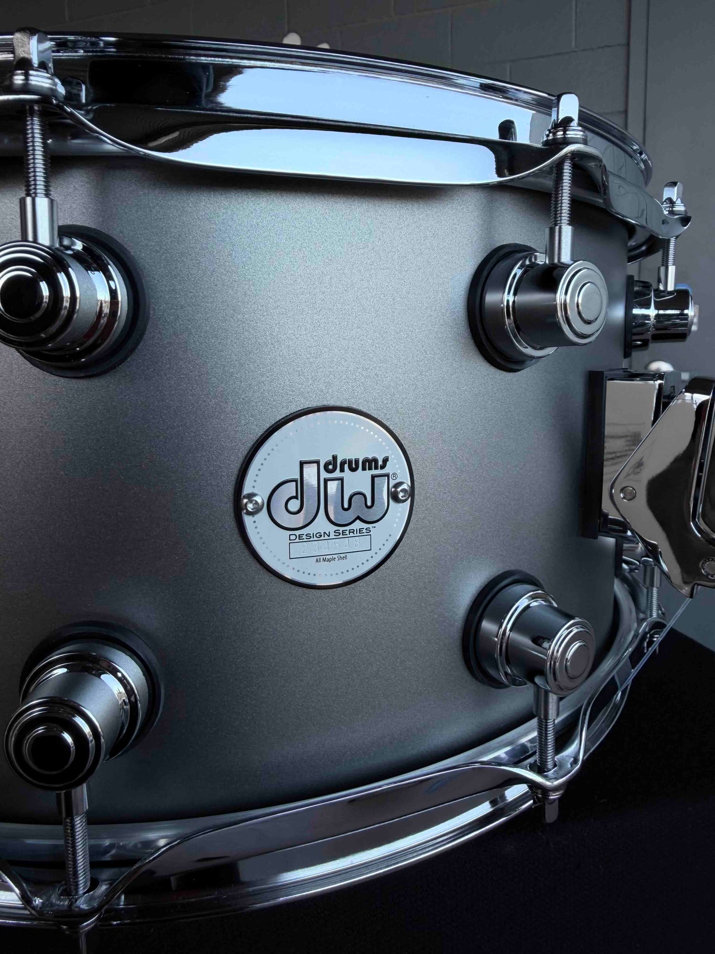 ~LIMITED EDITION~ DW Design Series 7x14 Snare Drum in Titanium Satin Lacquer *IN STOCK*