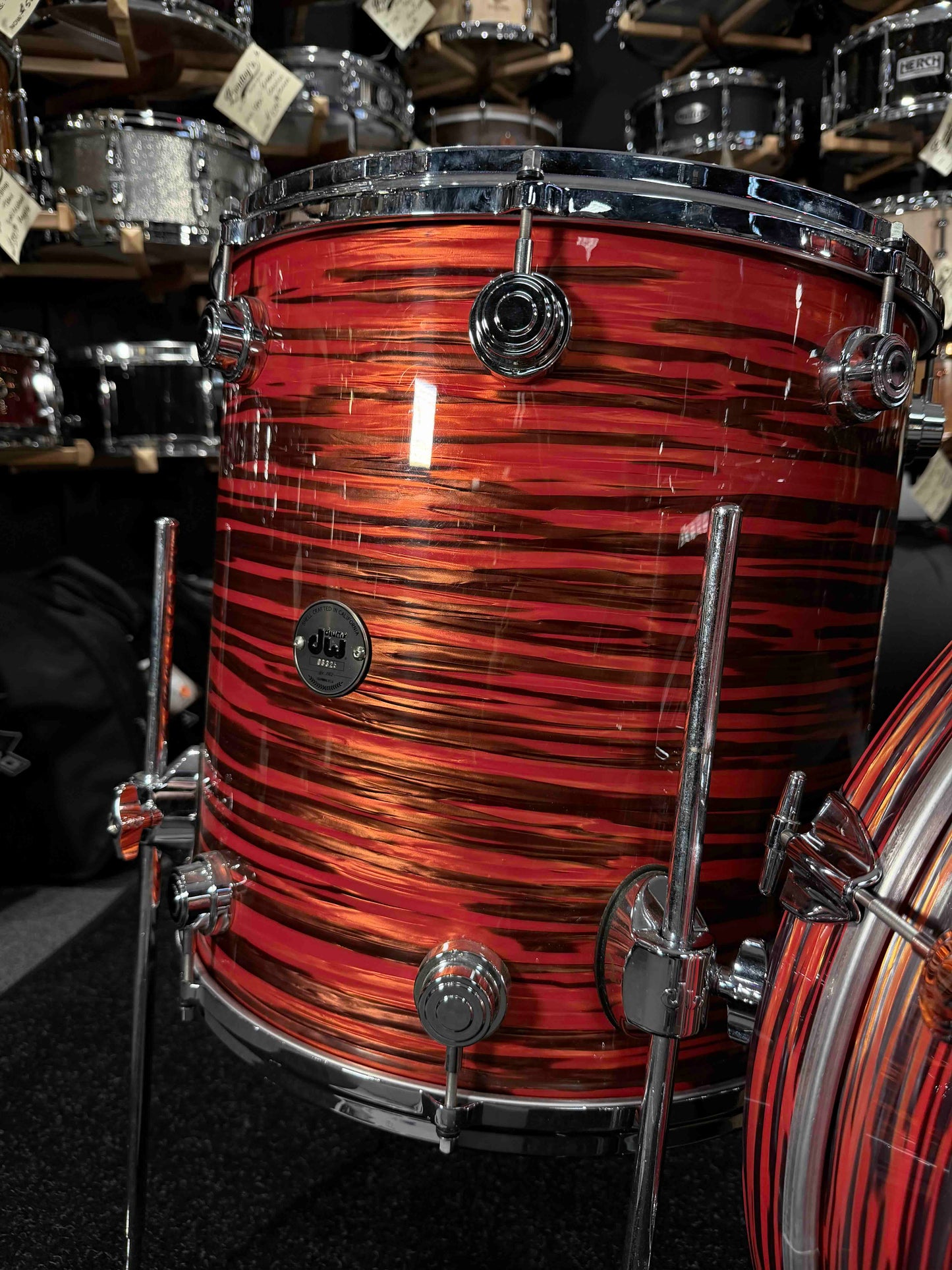 ~WOW!~ DW Classics Series 3-Piece 13/16/22 Drum Kit Set in Tiger Oyster FinishPly w/ Chrome Hardware