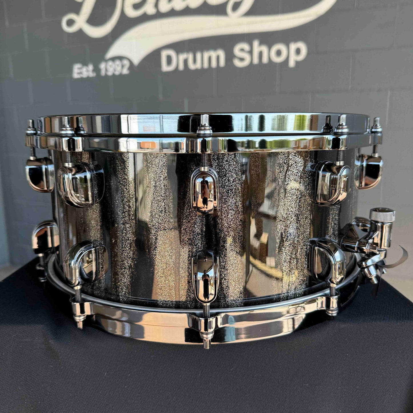 ~WOW!~ TAMA Starclassic Maple 6.5x14 Snare Drum in Black Clouds & Silver Linings Gloss Lacquer with Black Nickel Hardware