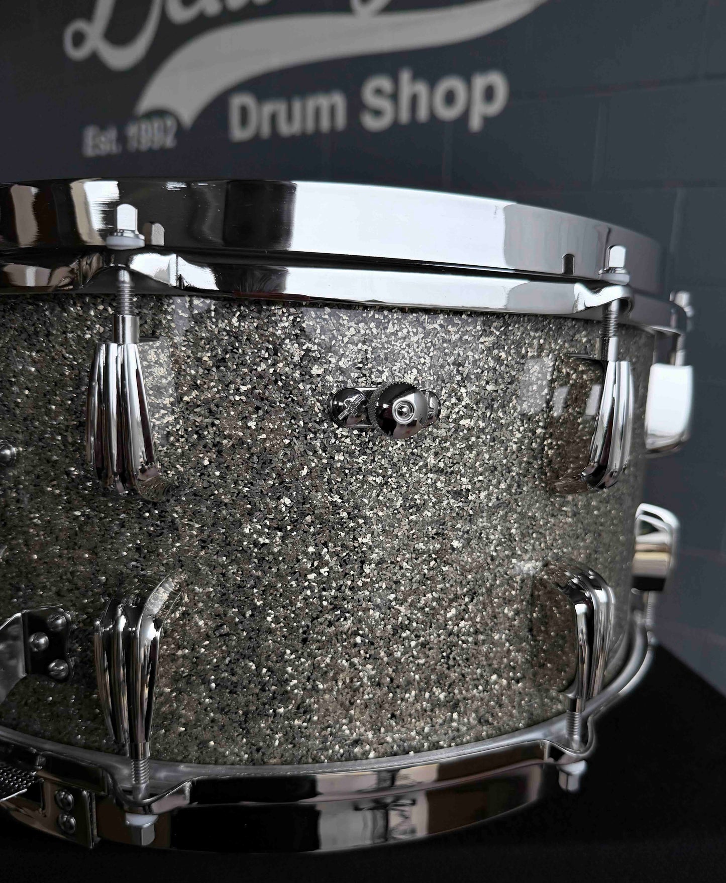~NEW!~ Slingerland RadioKing Solid Shell Maple 7x14 Snare Drum in Gold Glass Glitter with Nickel Hardware