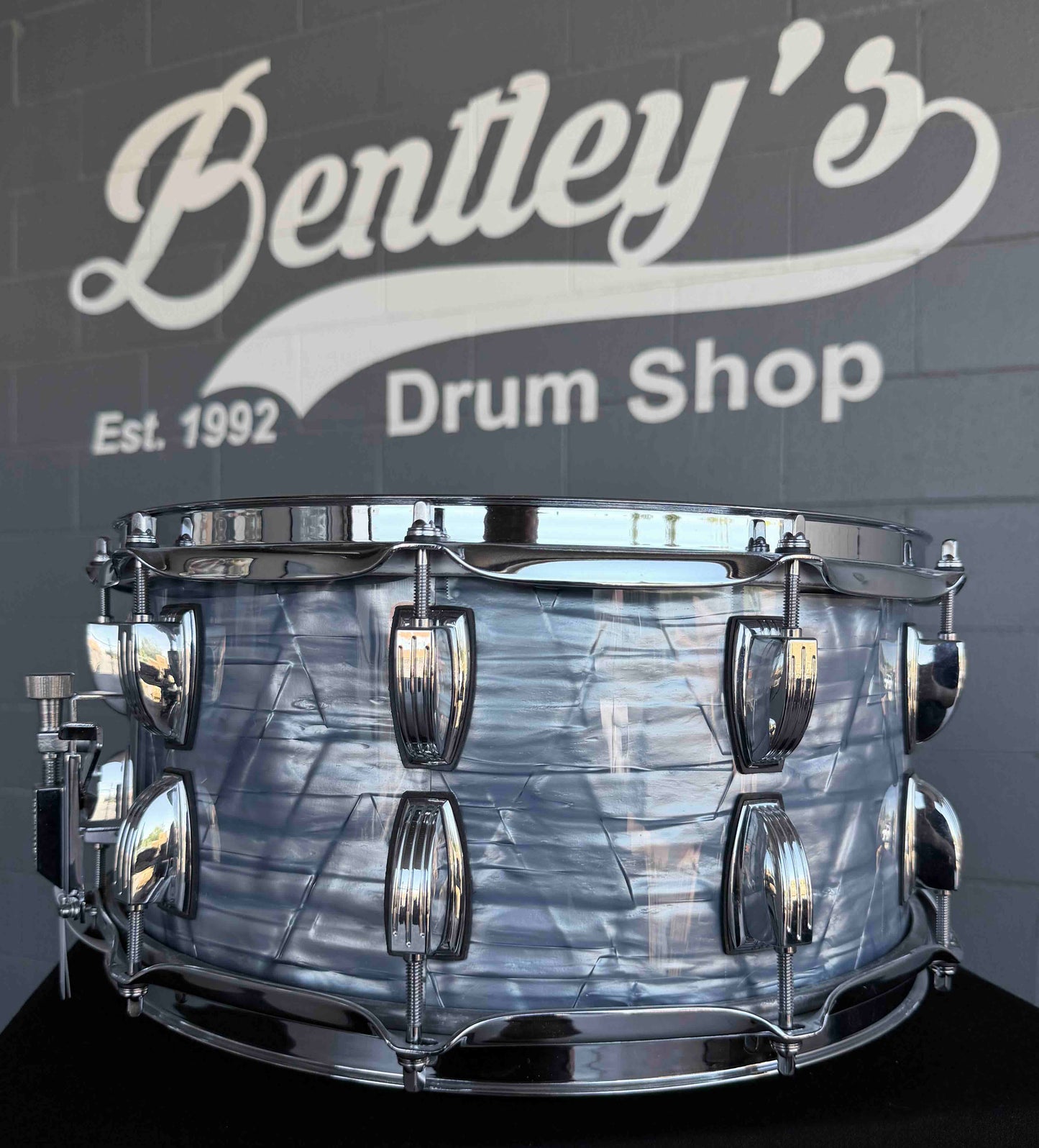 Ludwig Classic Maple 6.5x14 Snare Drum in Sky Blue Pearl with 20-Lugs